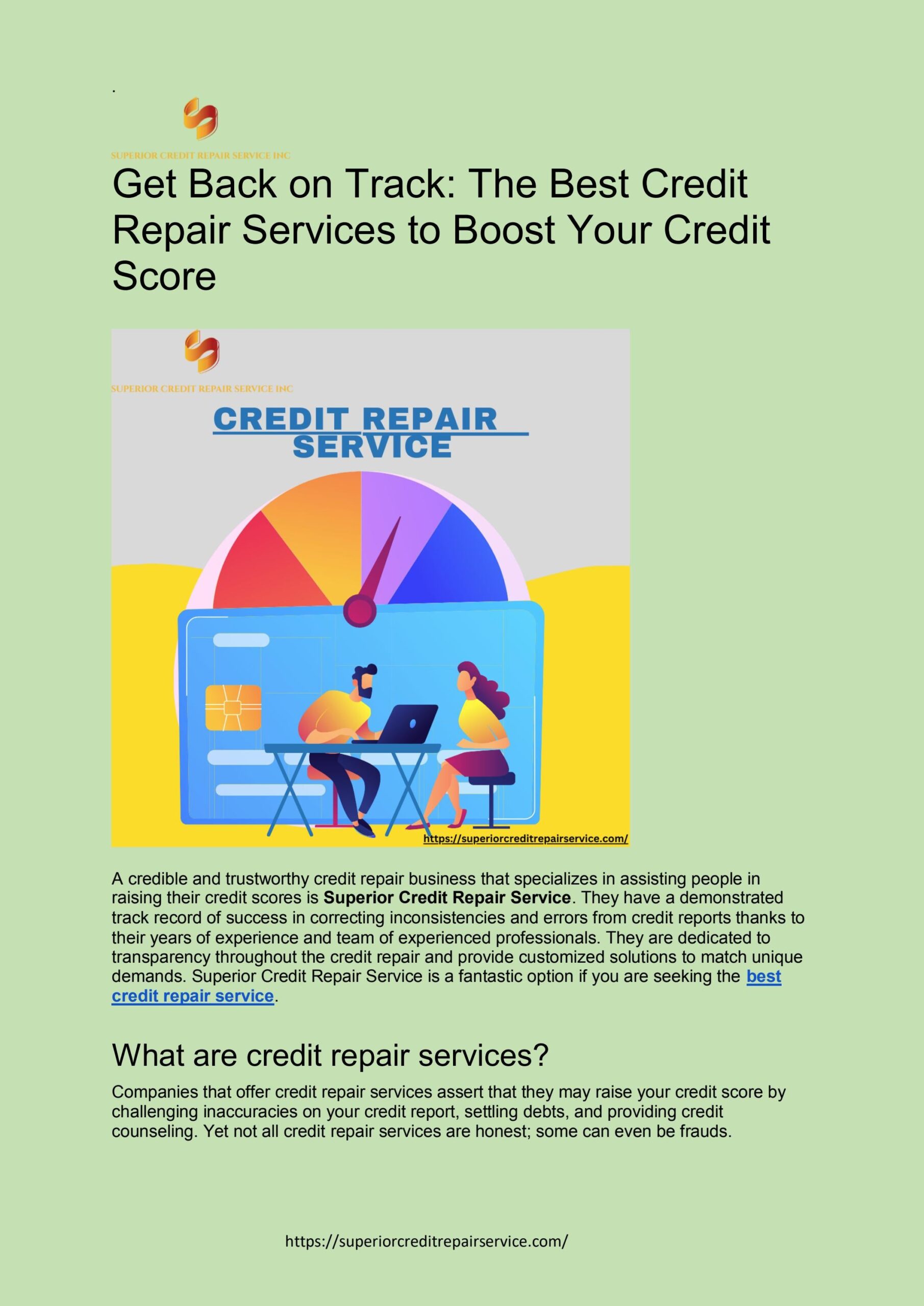 Charlestons Credit Renewal: Superior Repair Services