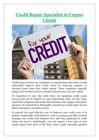 Credit Repair Corpus Christi