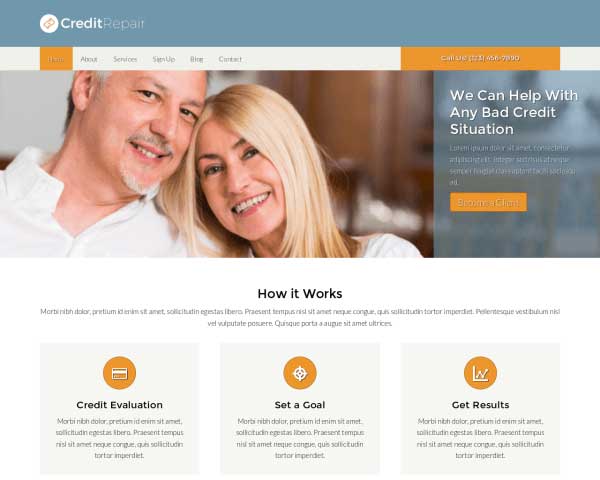 Credit Repair Website Template