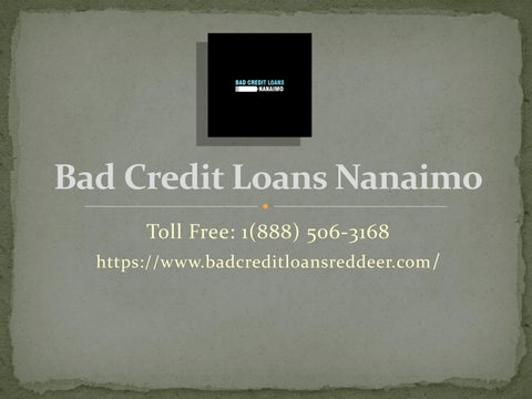 Options for Bad Credit Loans in Nanaimo